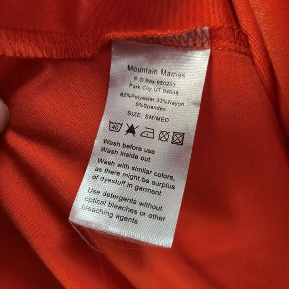 Mountain Mamas Womens Orange 3/4 Sleeve Tunic Top S/M 2217 - Picture 4 of 7